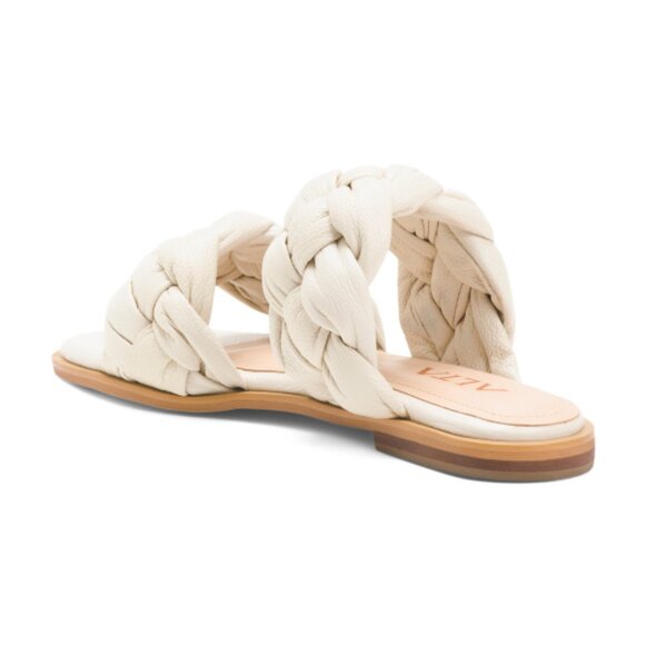 ALTA Off White Made In Colombia Leather Odette Flat Sandals - Picture 2 of 3